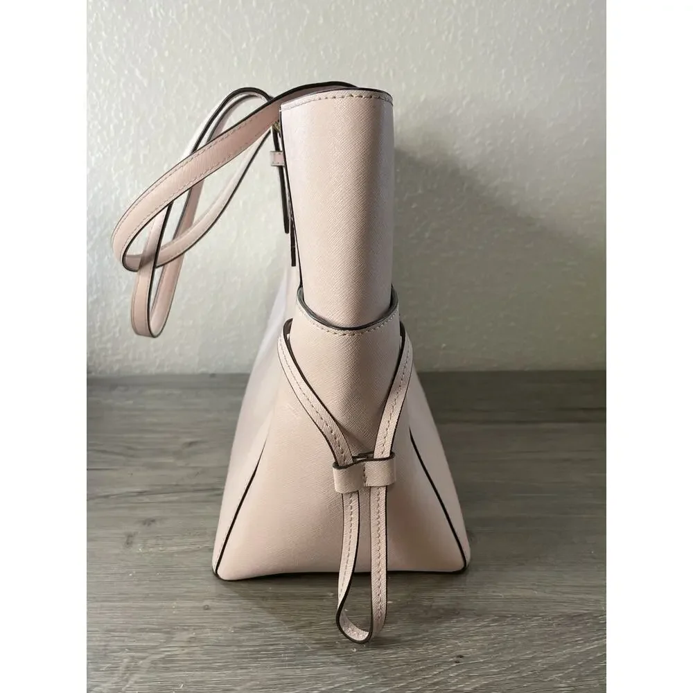 MICHAEL KORS GILLY LARGE DRAWSTRING TRAVEL TOTE SHOULDER BAG PINK POWDER BLUSH